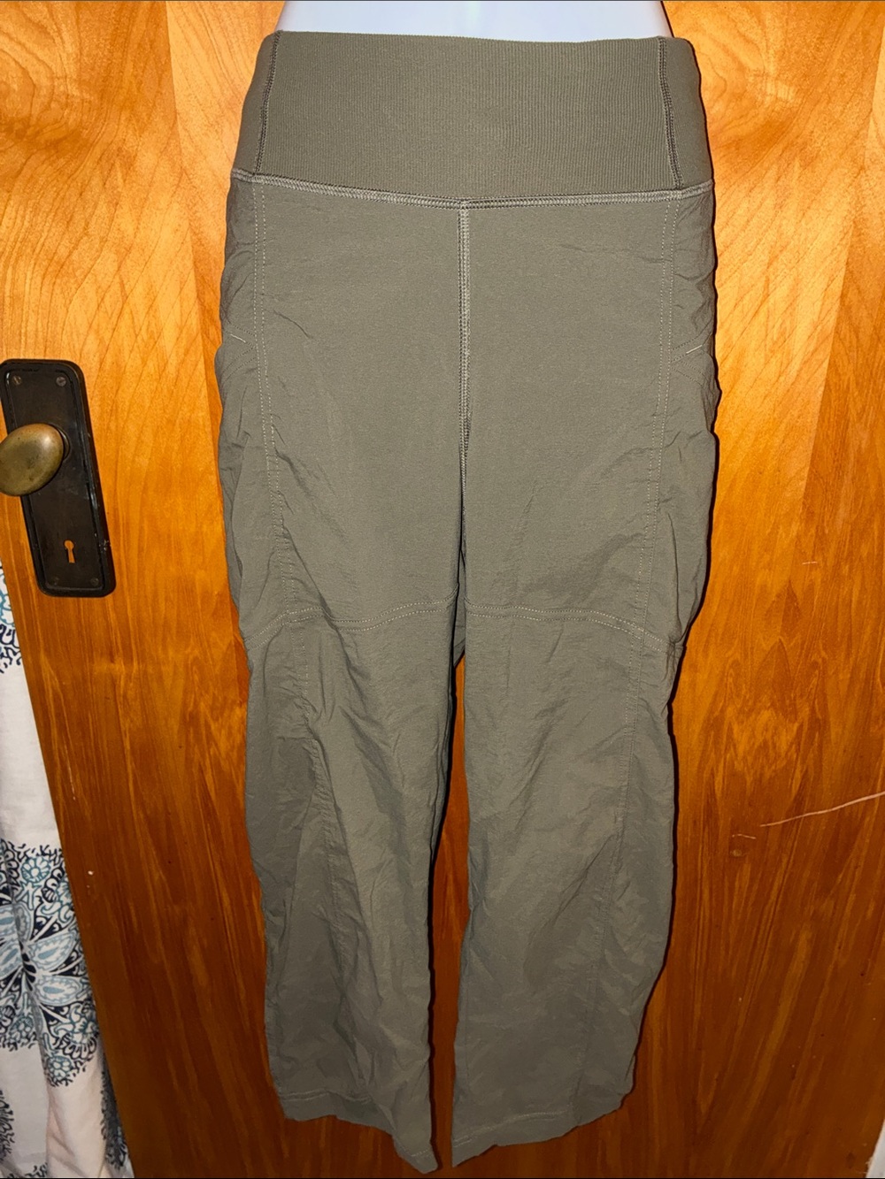 Prana Olive Army Green Koen Capri Cropped Hiking Athletic Pants - Size M